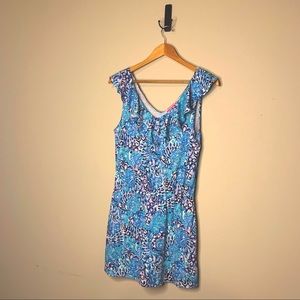 Lilly Pulitzer skort romper blue, teal, purple S